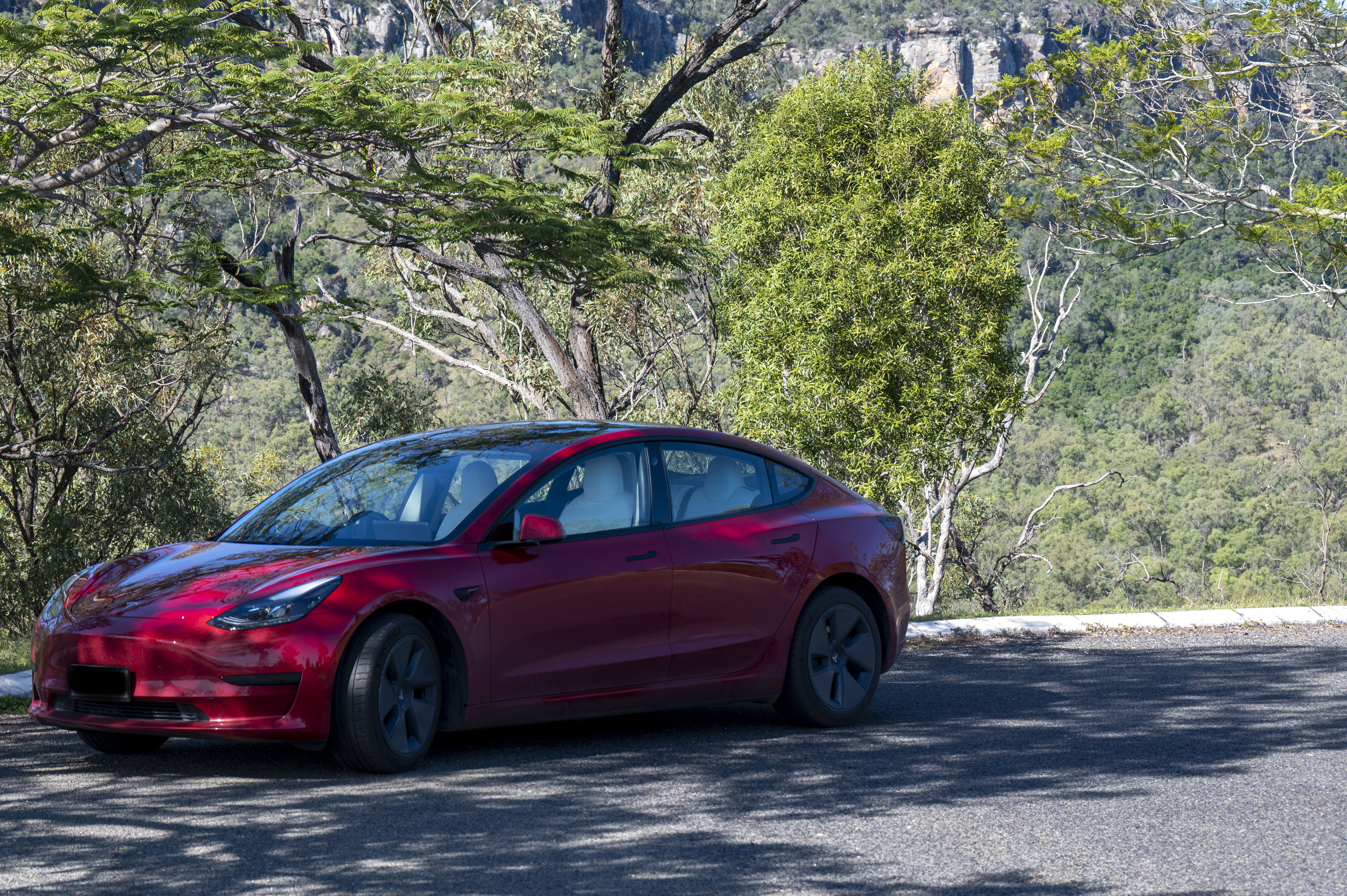 Tesla Model 3 at Cania Gorge